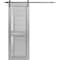 Sartodoors Sliding Closet Bi-fold Doors 48 x 80in, Quadro 4445 Cognac Oak W/ Frosted Glass, Sturdy Tracks QUADRO4445BF-AKA-48 - alternate 1